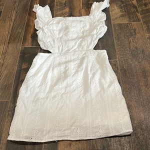 Blue Blush white cut out dress